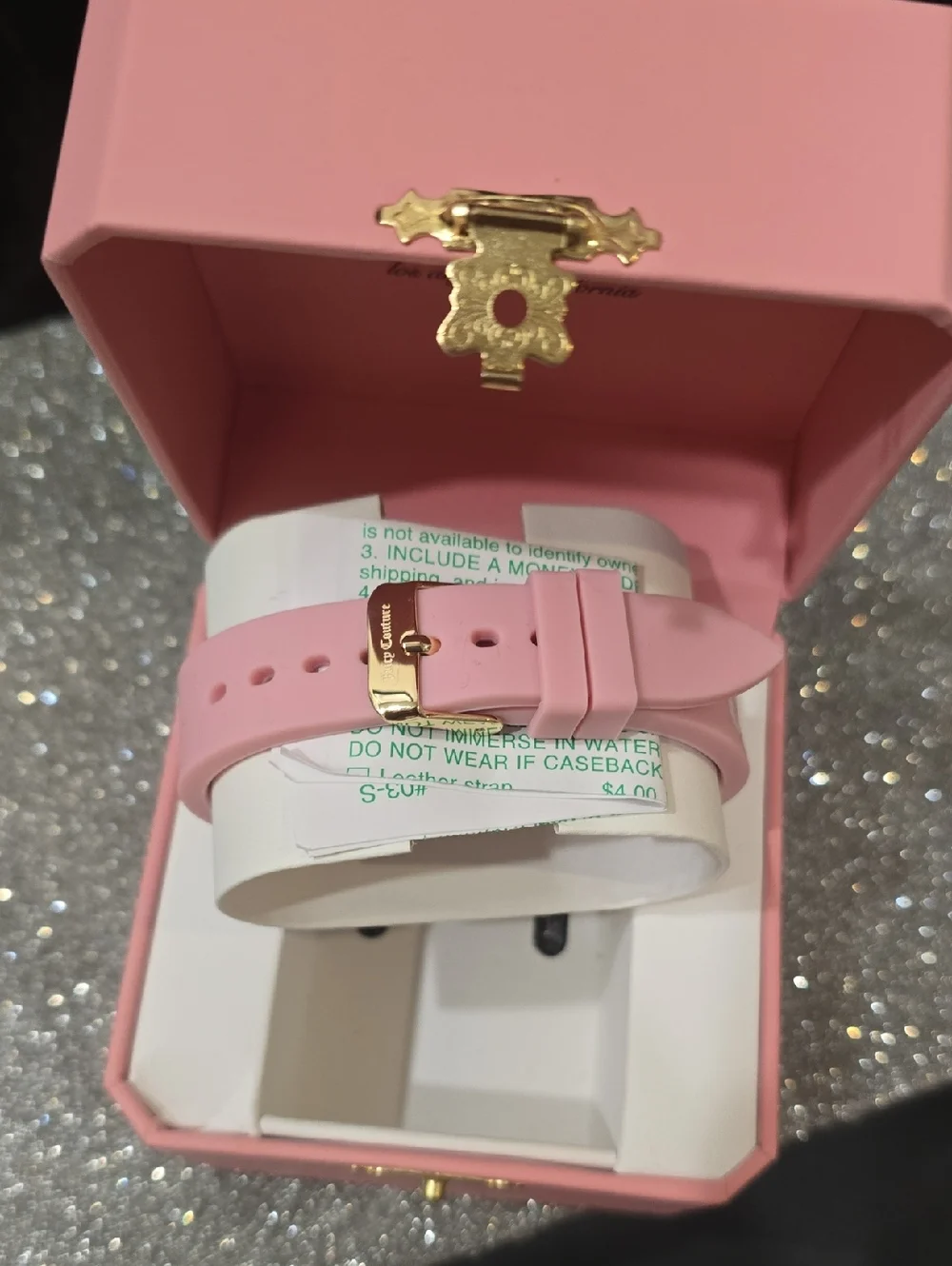Juicy Couture Choose‎ Juicy Logo Accent Ombre Face Silicone Band Watch